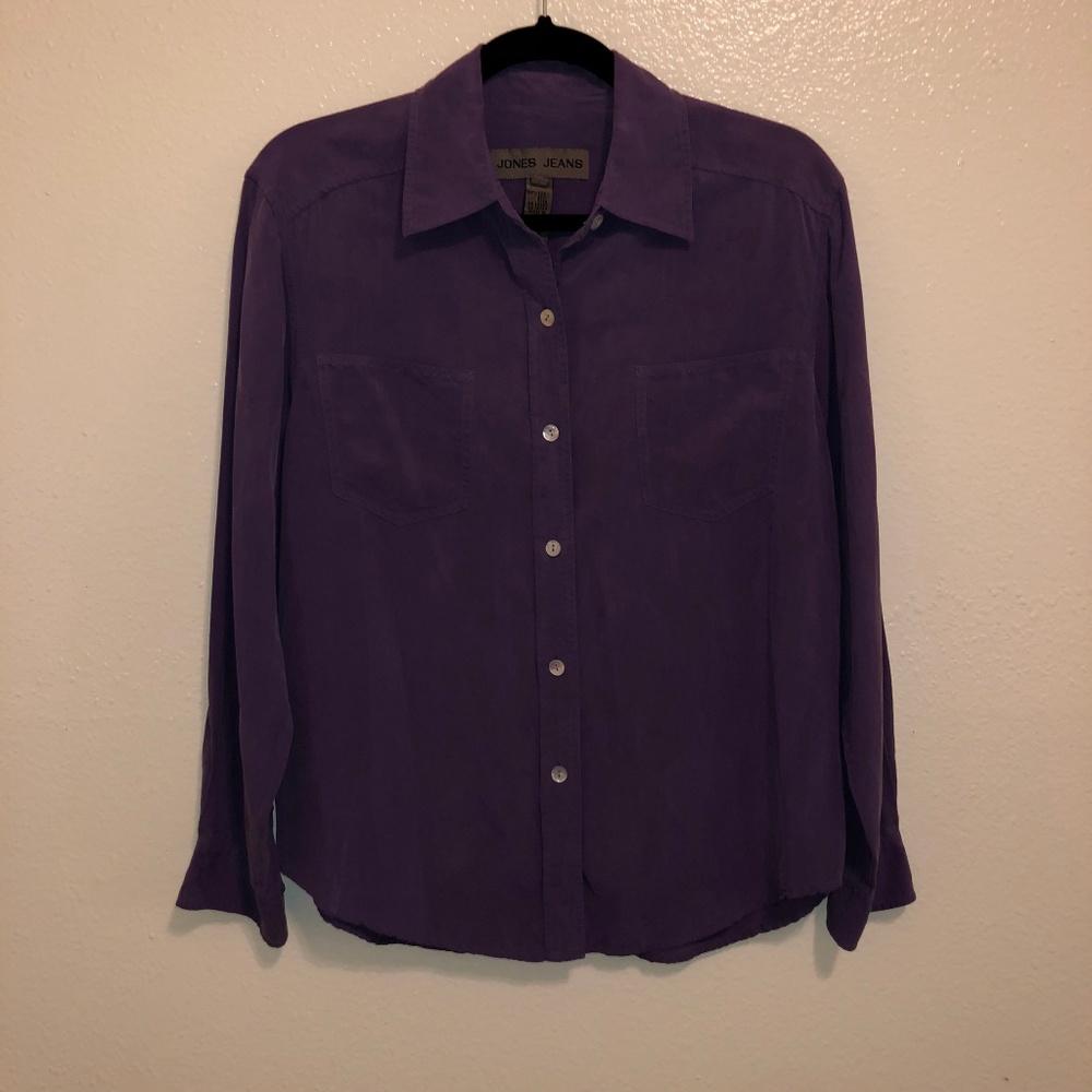 Women's Joe's Jeans 100% Silk Button Down Blouse